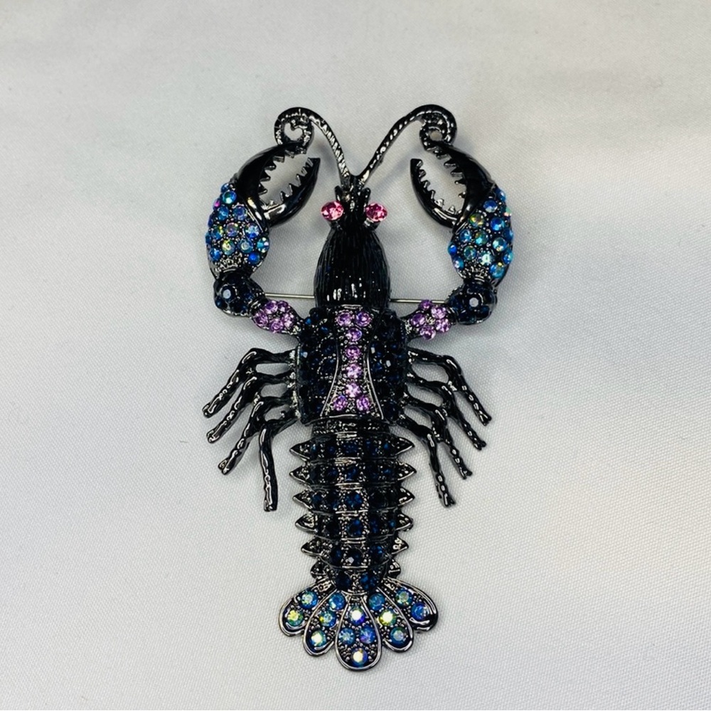 Large Rhinestone 🦞 Lobster 🦞 Brooch…. - Picture 2 of 8
